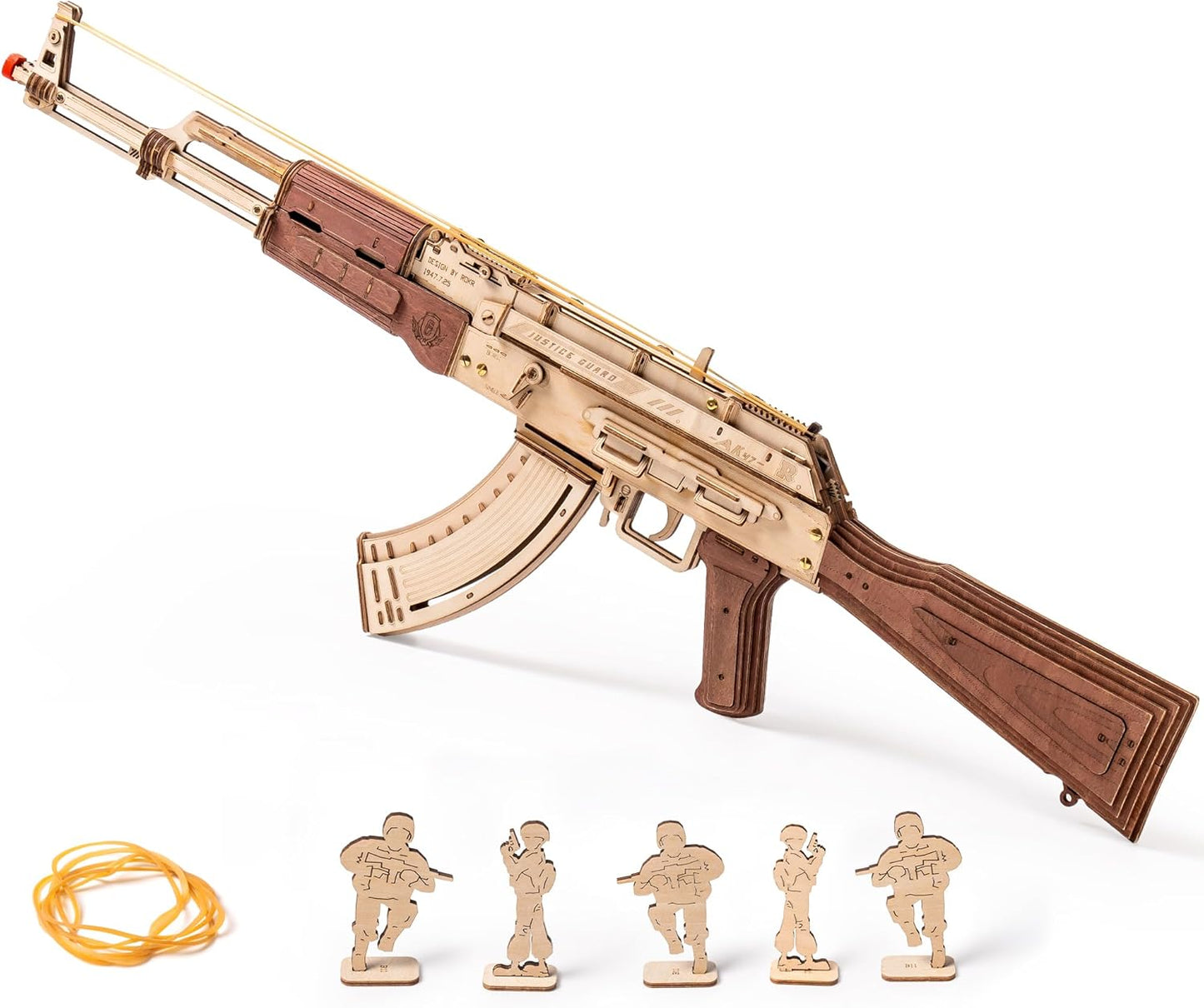 3D Wooden Puzzle – AK-47 Model Kit (Double Firing