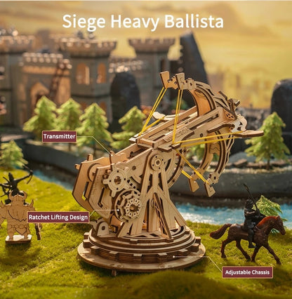 Ancient Ballista 3D Wooden Puzzle Siege Weapon Model Kit