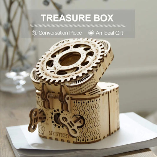 Treasure Box Creative 3D Wooden Puzzle DIY Kit