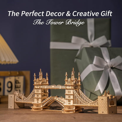 3D Wooden Puzzle – London Tower Bridge Model Kit (113 Pieces)