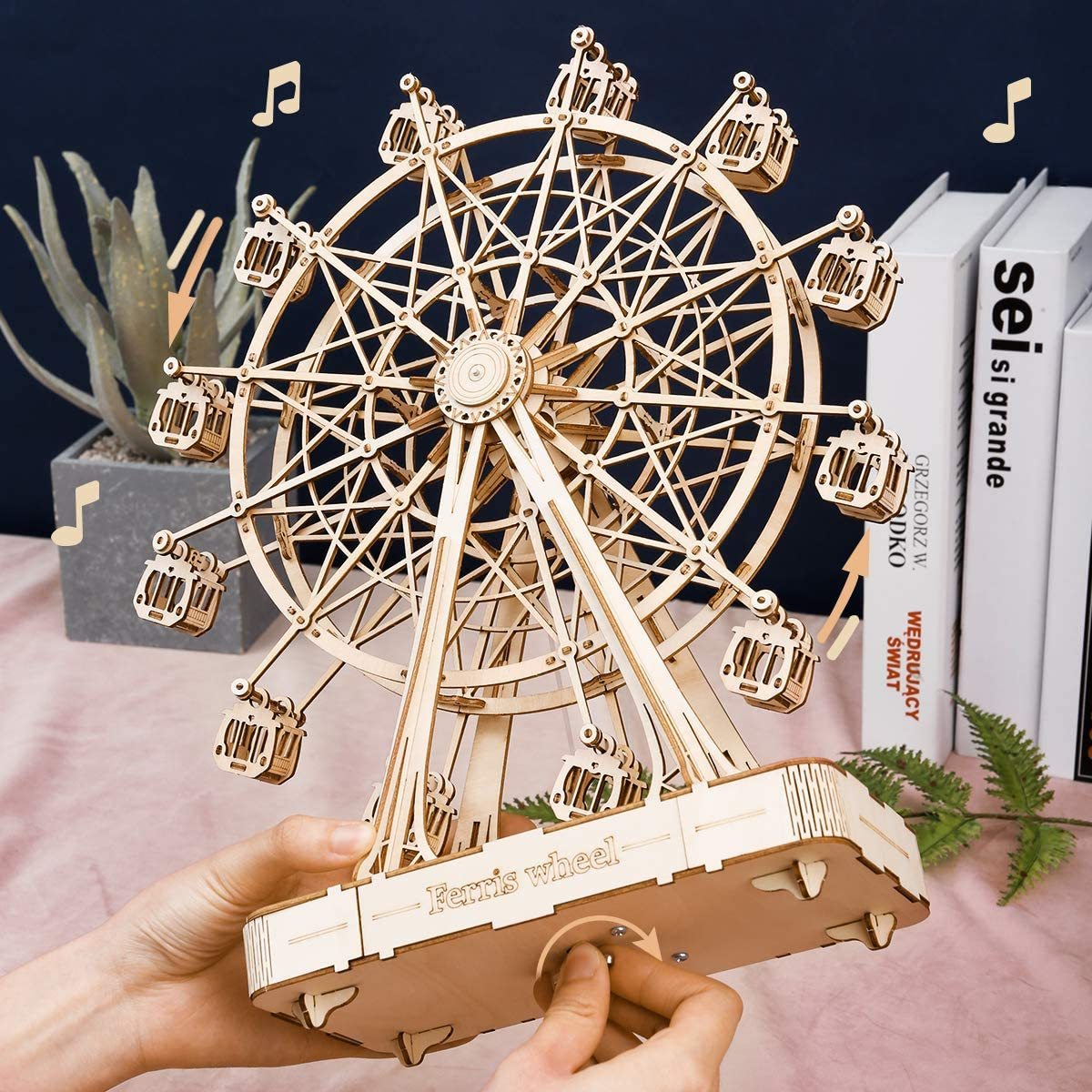 Ferris Wheel  – 3D Wooden Puzzle Kit with Melody box