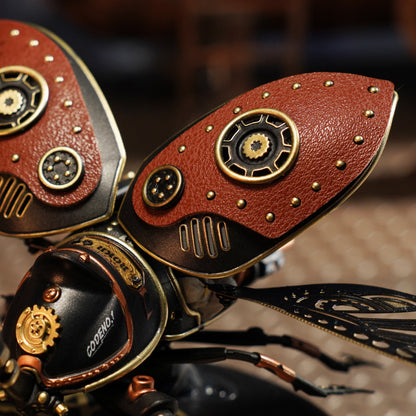 Rhinoceros Beetle DIY Mechanical Puzzle – Biopunk Insect Model Kit