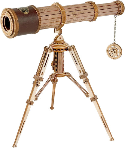 3D Wooden Puzzle – Retro Pirate Telescope Model Kit (ST004)