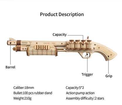 3D Wooden Puzzle – Remington M870 Shotgun Model (LQ501)