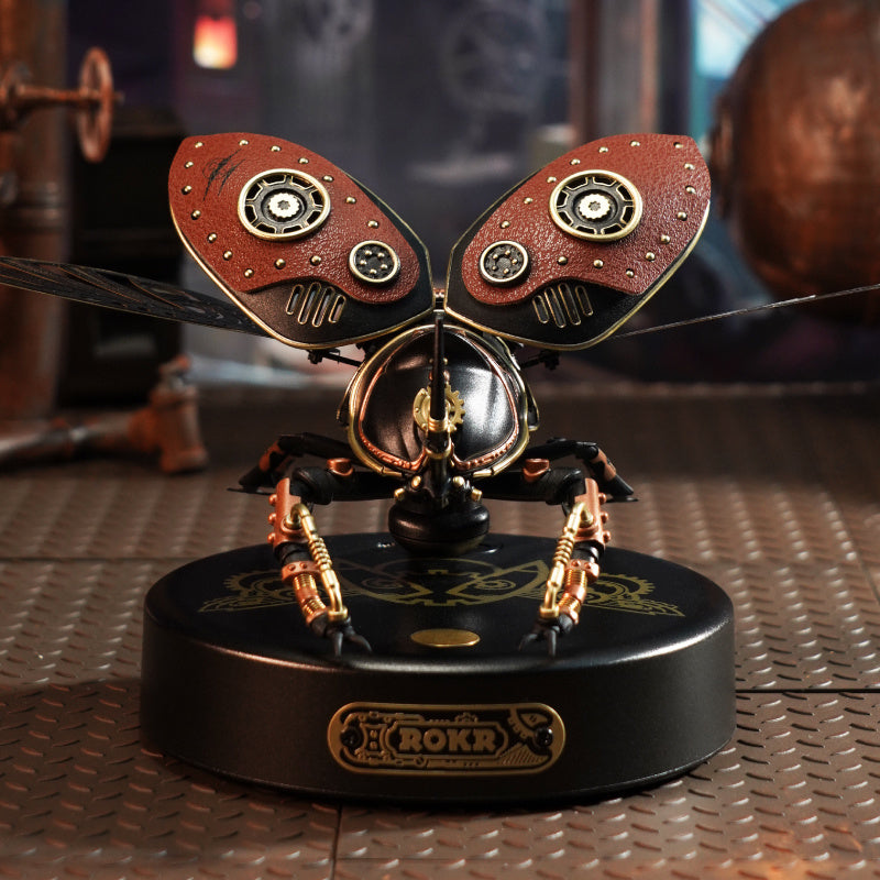 Rhinoceros Beetle DIY Mechanical Puzzle – Biopunk Insect Model Kit