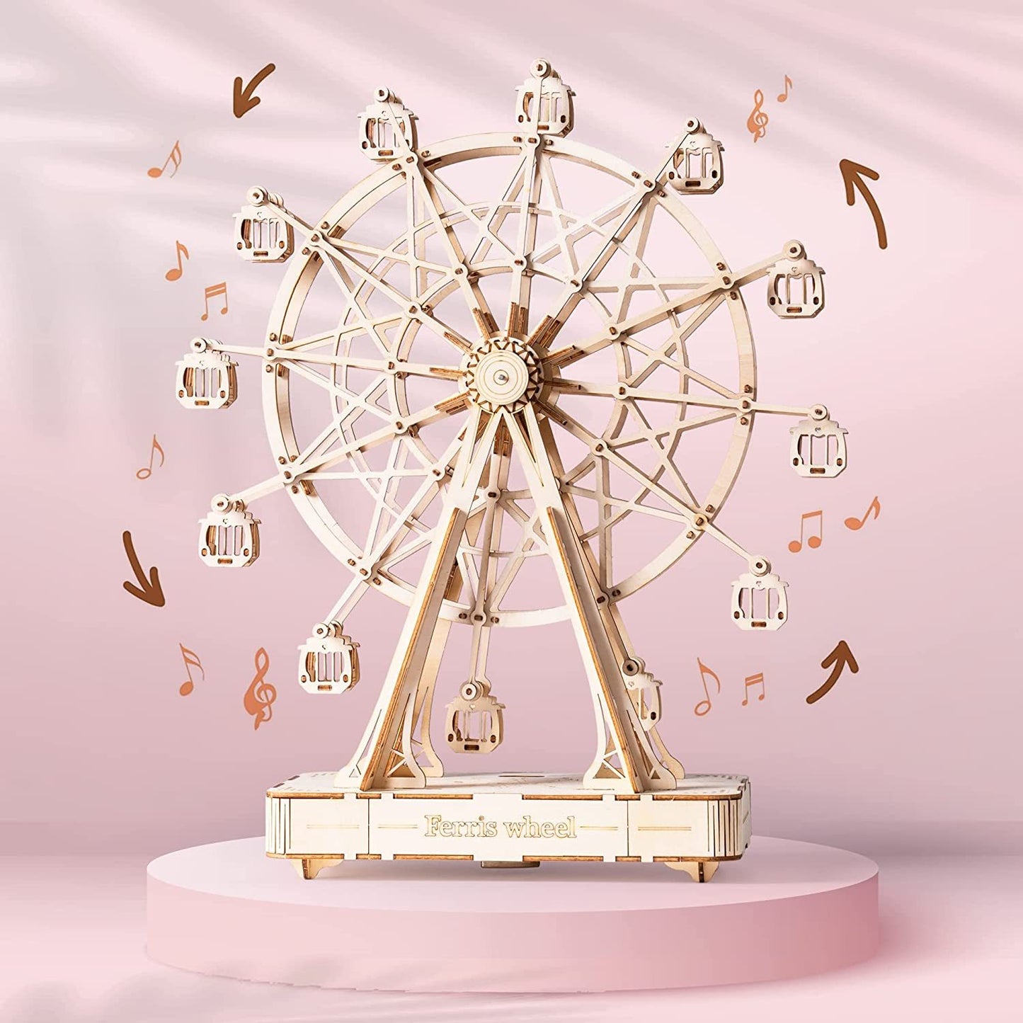 Ferris Wheel  – 3D Wooden Puzzle Kit with Melody box