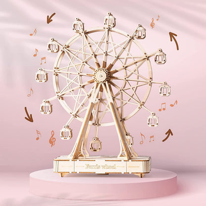 Ferris Wheel  – 3D Wooden Puzzle Kit with Melody box
