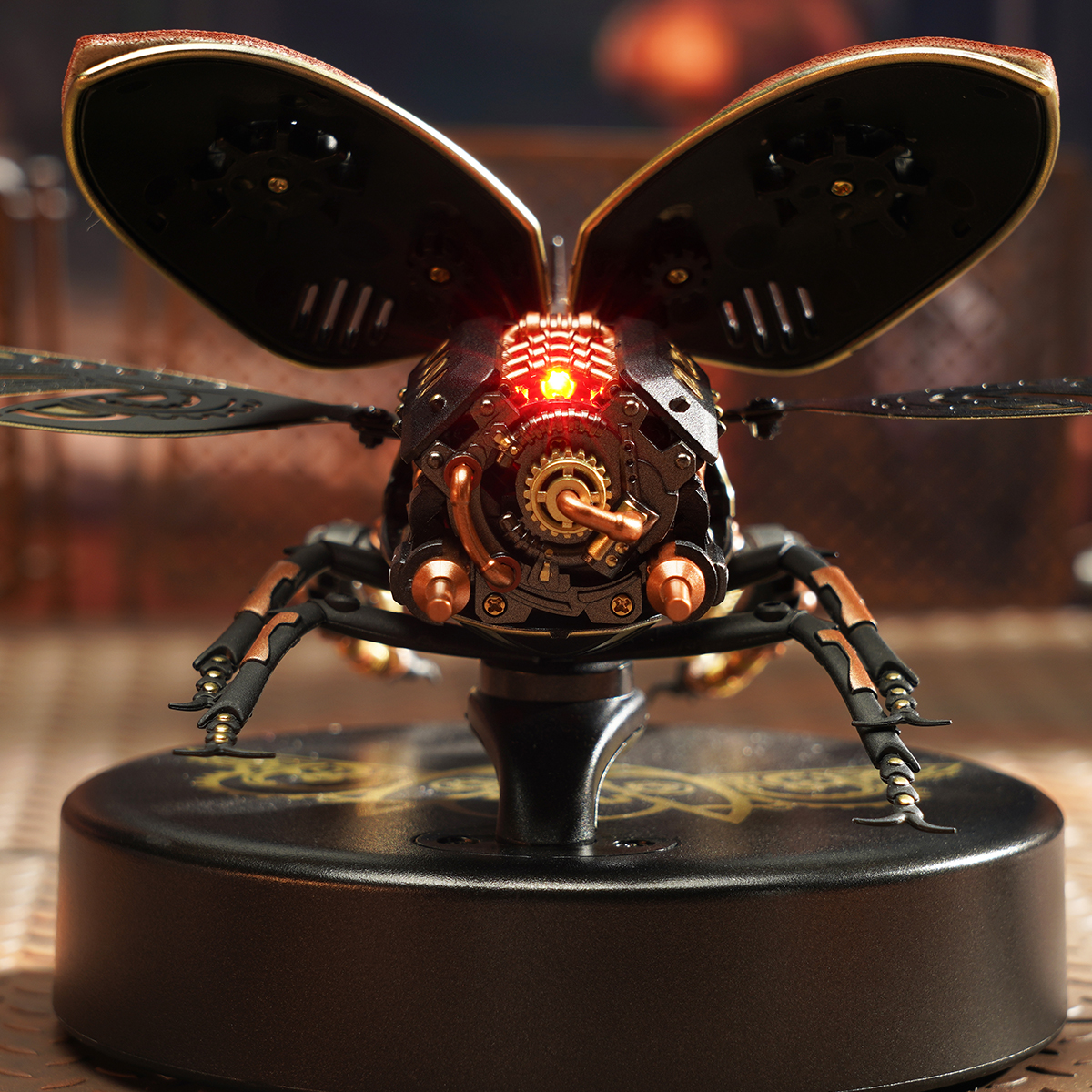 Rhinoceros Beetle DIY Mechanical Puzzle – Biopunk Insect Model Kit