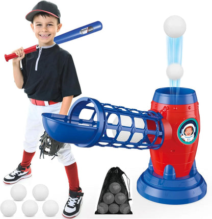 Remote Control Baseball Set – Pitching Toy for Kids (with Extendable Bat & 5 Balls)