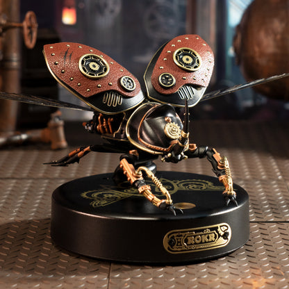 Rhinoceros Beetle DIY Mechanical Puzzle – Biopunk Insect Model Kit