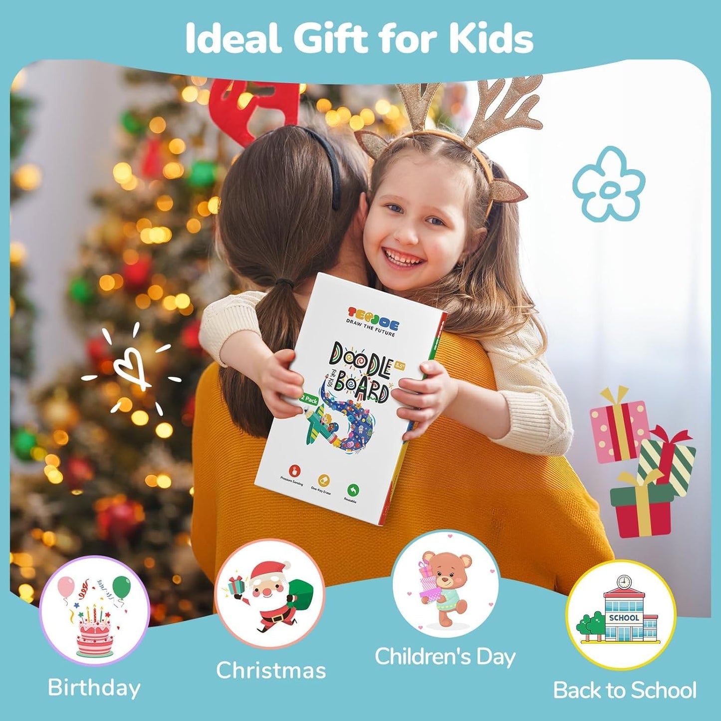 8.5-Inch LCD colorful Drawing Tablet For Kids. Reusable & Erasable