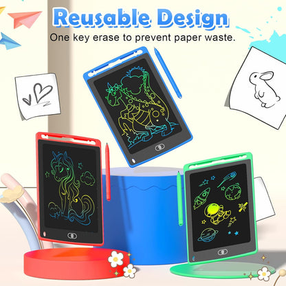 8.5-Inch LCD colorful Drawing Tablet For Kids. Reusable & Erasable