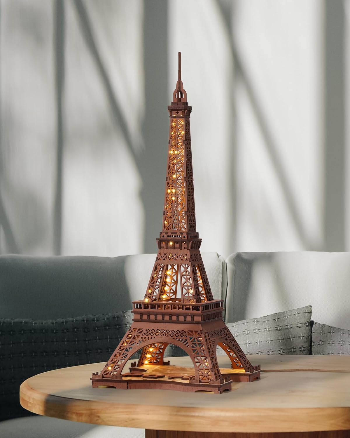 3D Wooden Puzzle – Night of the Eiffel Tower with LED Lights