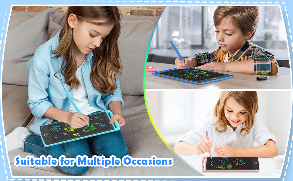 8.5-Inch LCD colorful Drawing Tablet For Kids. Reusable & Erasable