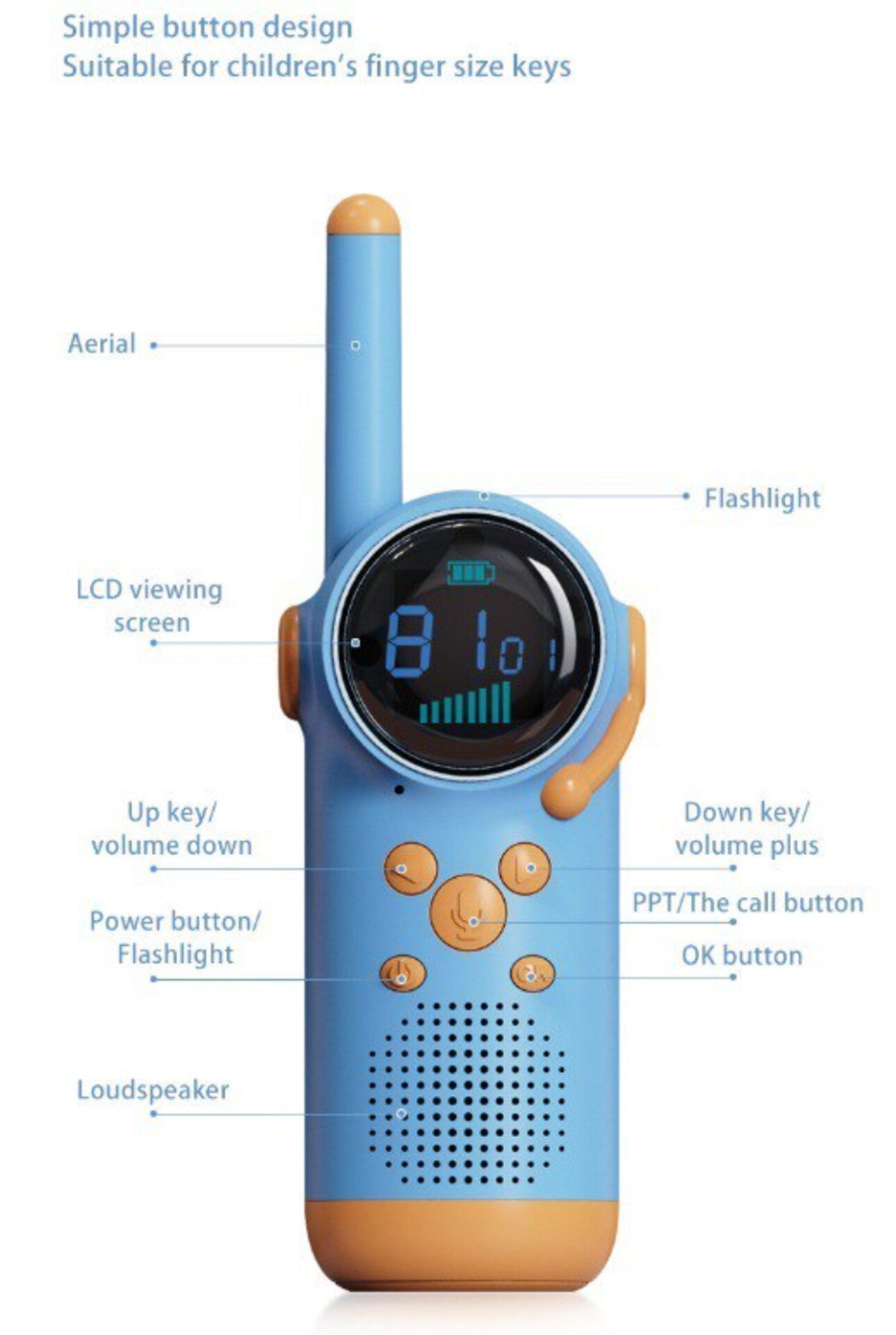 Kids Walkie Talkies with Color Screen – Long Range & Rechargeable