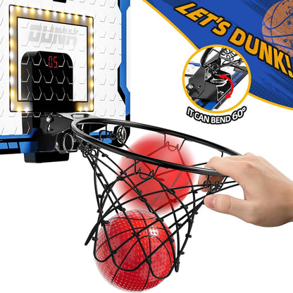 Basketball Hoop for Kids, Teens & Adults With LED Lights & Audio Scoreboard