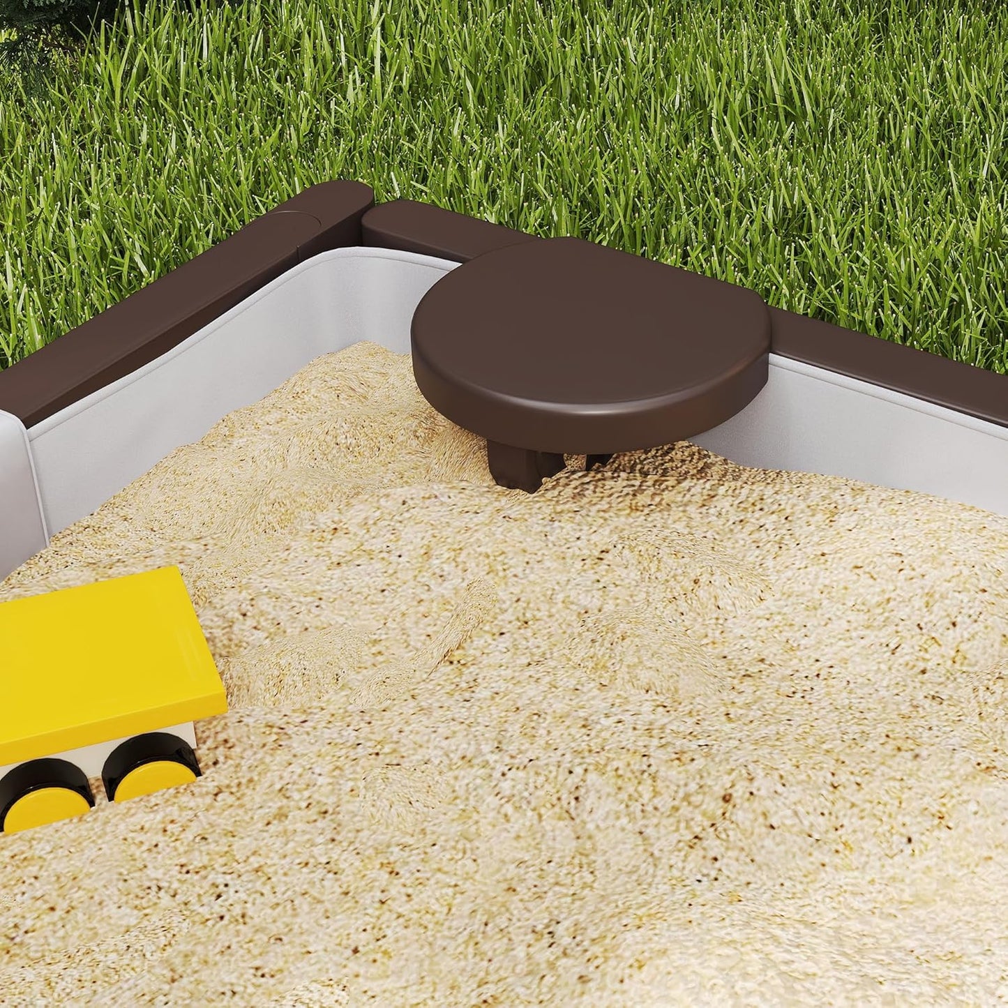 Kids Sandbox with Cover & Seats – Outdoor Sand Play for Toddlers