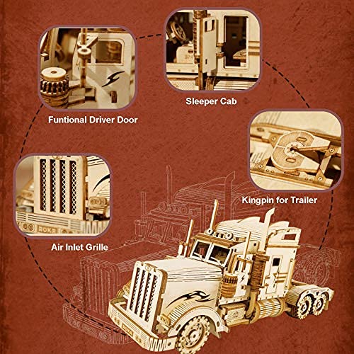Heavy Truck 3D Wooden Puzzle Model Kit