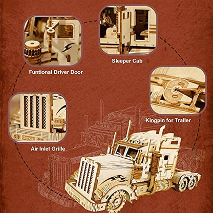 Heavy Truck 3D Wooden Puzzle Model Kit