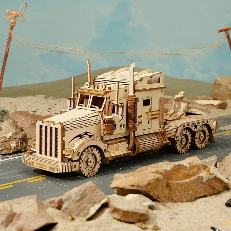 Heavy Truck 3D Wooden Puzzle Model Kit