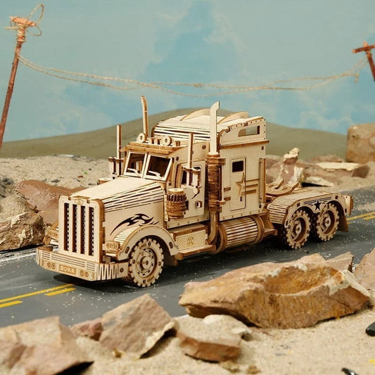 Heavy Truck 3D Wooden Puzzle Model Kit