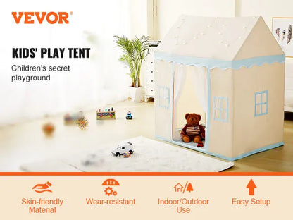 Cozy Indoor-Outdoor Playhouse for Toddlers with Lights & Mat