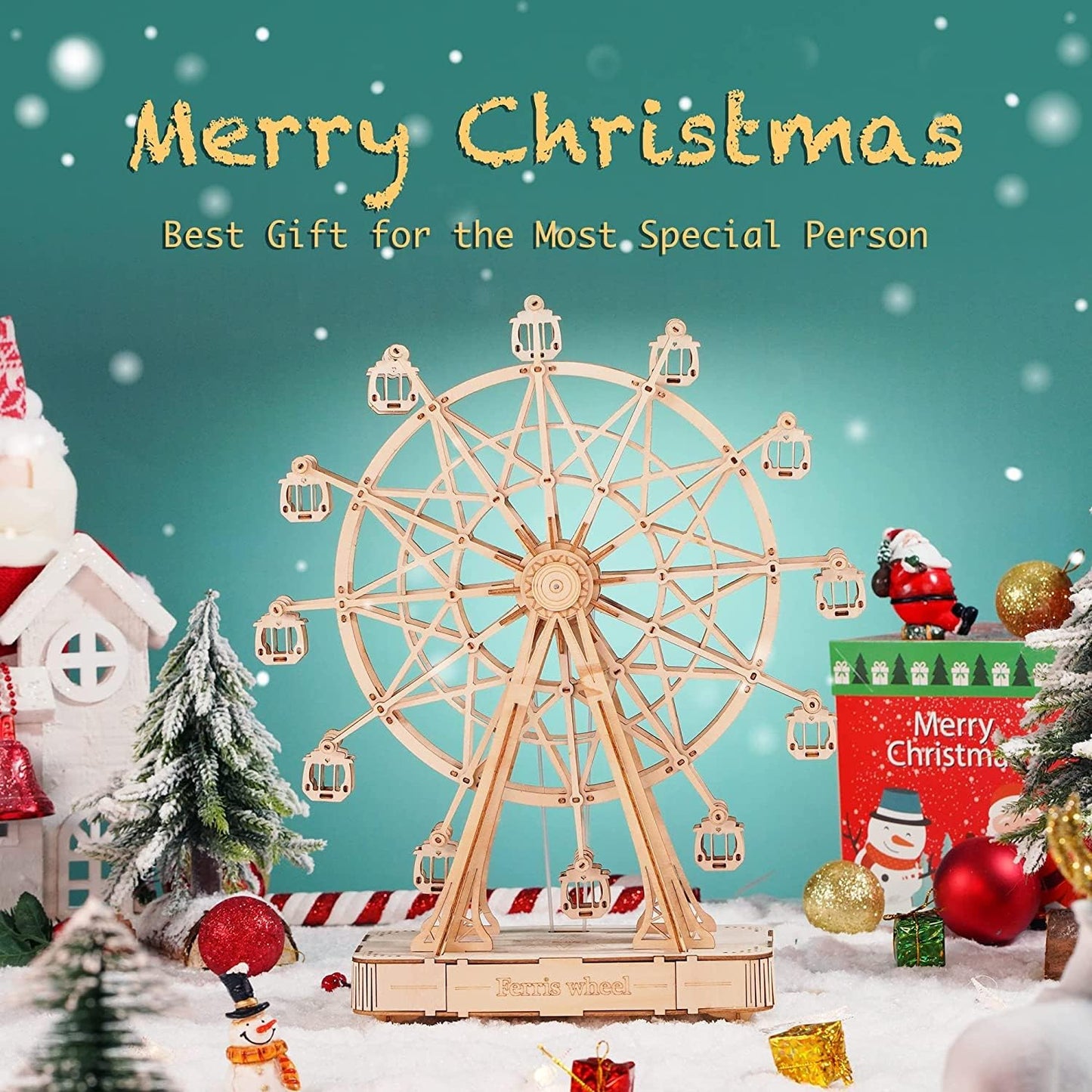 Ferris Wheel  – 3D Wooden Puzzle Kit with Melody box